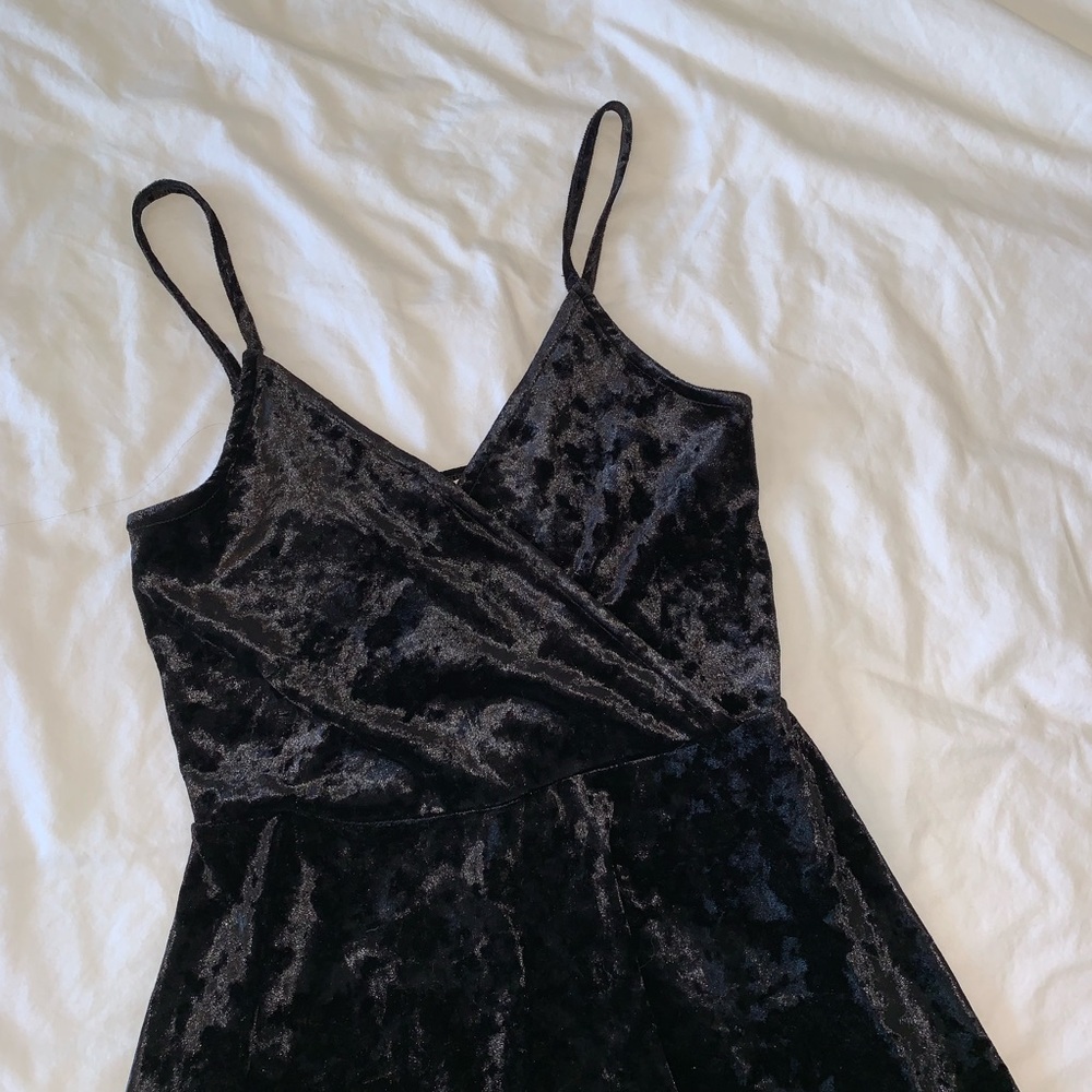 American Rag Crushed Velvet Little Black Dress